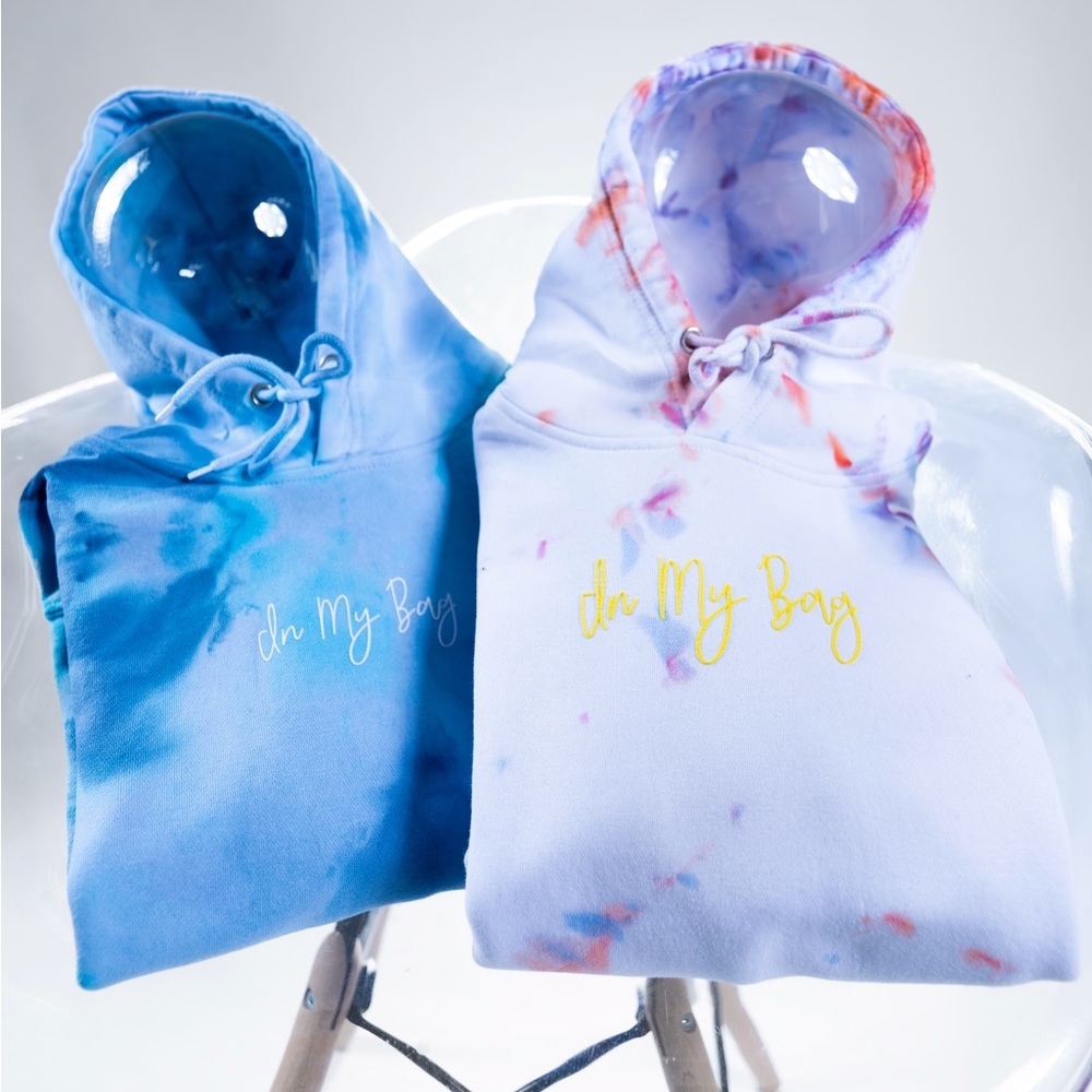 IMB Script Letter tie dye Hoodies